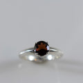 6-mm garnet solitaire ring