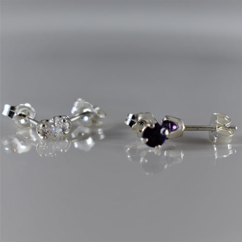 6 mm Round 4 Prong Sterling Silver Earrings