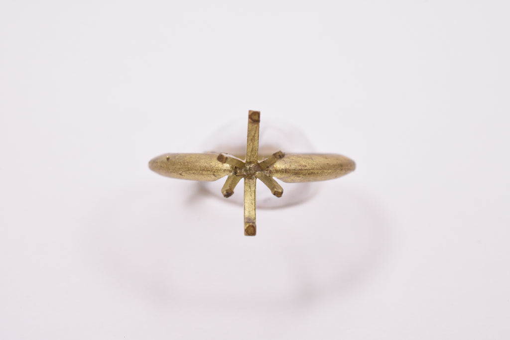 Marquise Shaped Brass Practice Mounting