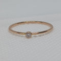 14KY Stackable Ring with a 2.1 mm lab diamond totaling 0.045 ct Size 6 Ring